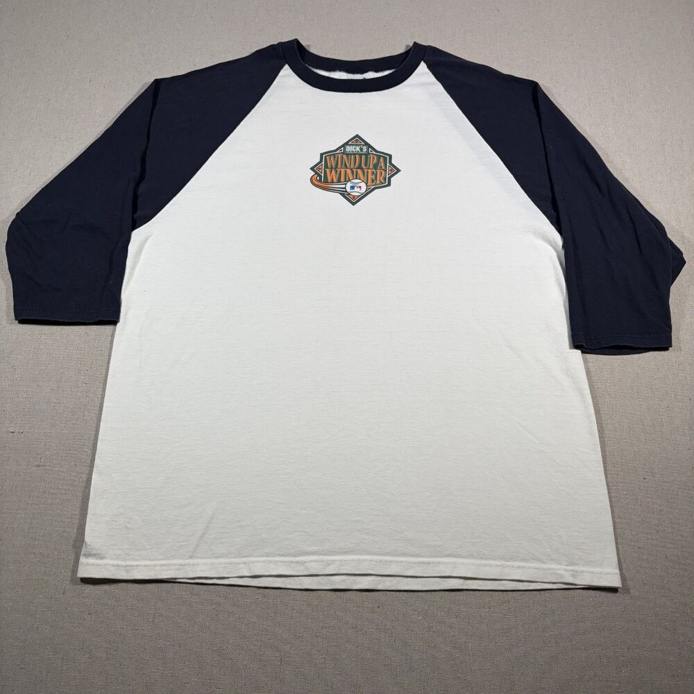Dicks Sporting Goods MLB Wind Up A Winner Baseball Raglan T Shirt Mens XL